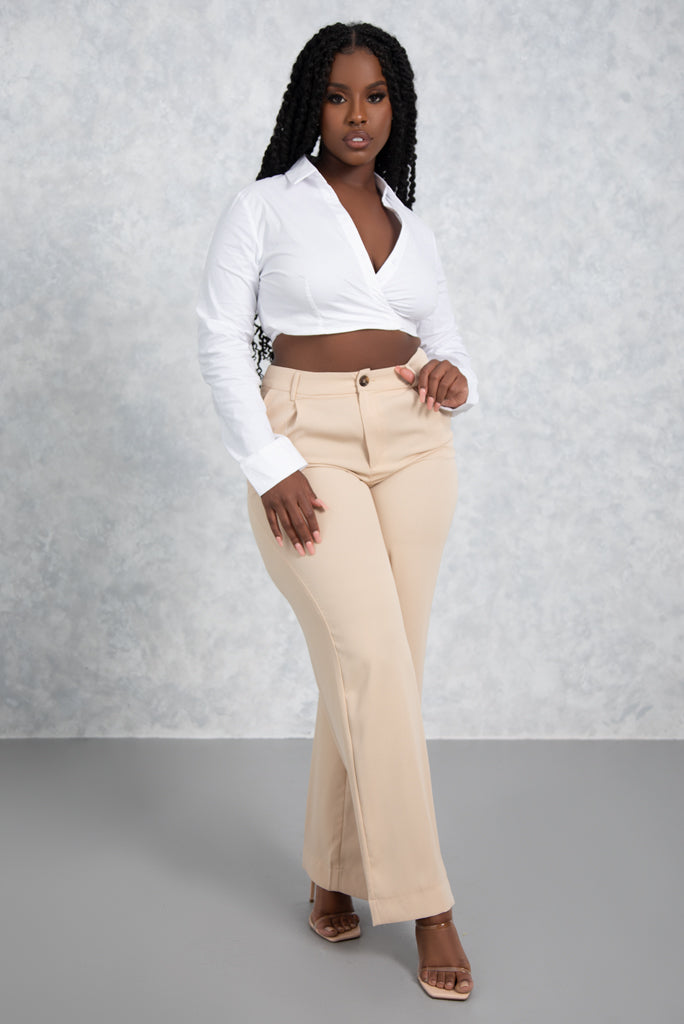 The Lari High Waist Trousers In Pear Curves • Impressions Online Boutique